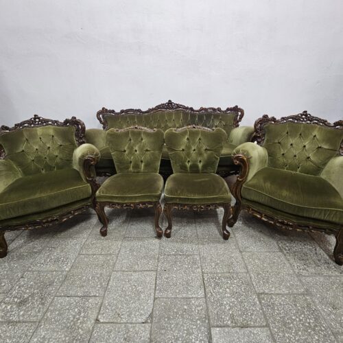 Ludwikowski komplet wypoczynkowy sofa 2 fotele w krzesła Francja