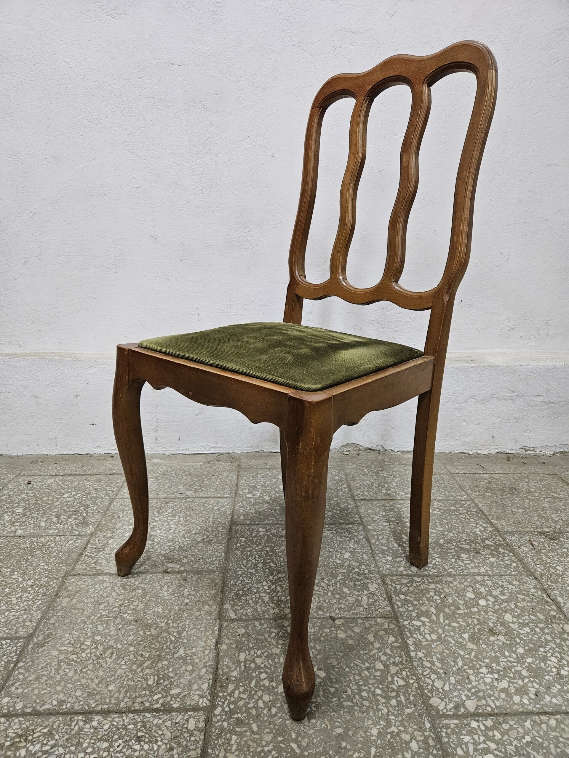 Krzesła ludwikowskie 6 sztuk zielone - obrazek 6