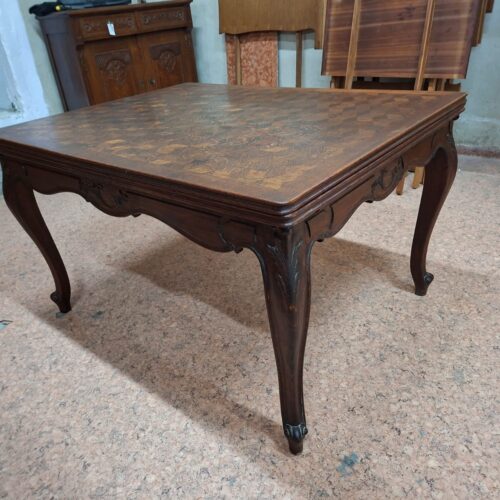 Ładny stary stół ludwikowski ciemny rozkładany