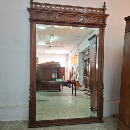 Potężne lustro eklektyczne z dębowej ramie  170 cm x 240 cm