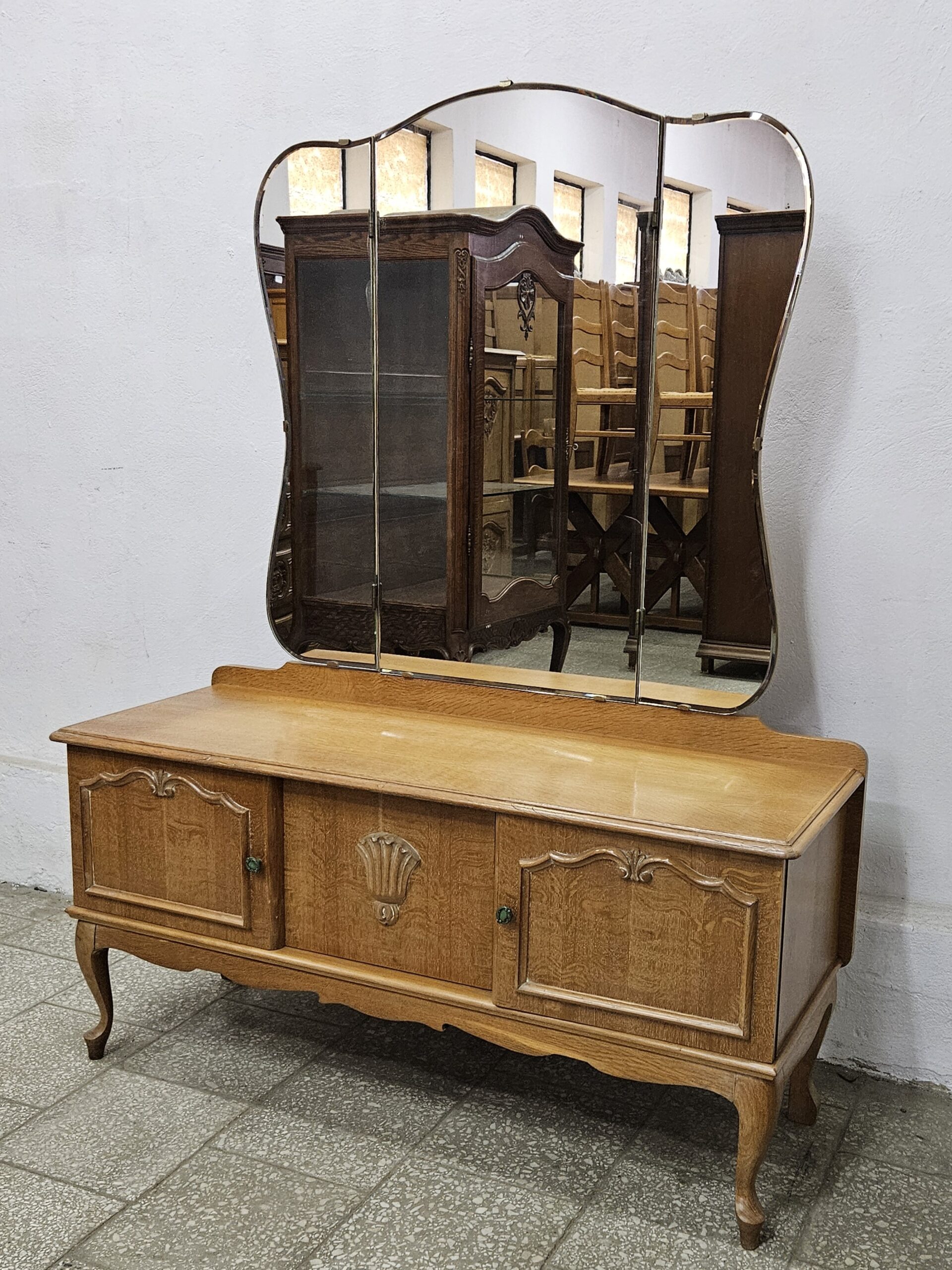 Komoda z lustrem Toaletka ludwikowska Francja - obrazek 2