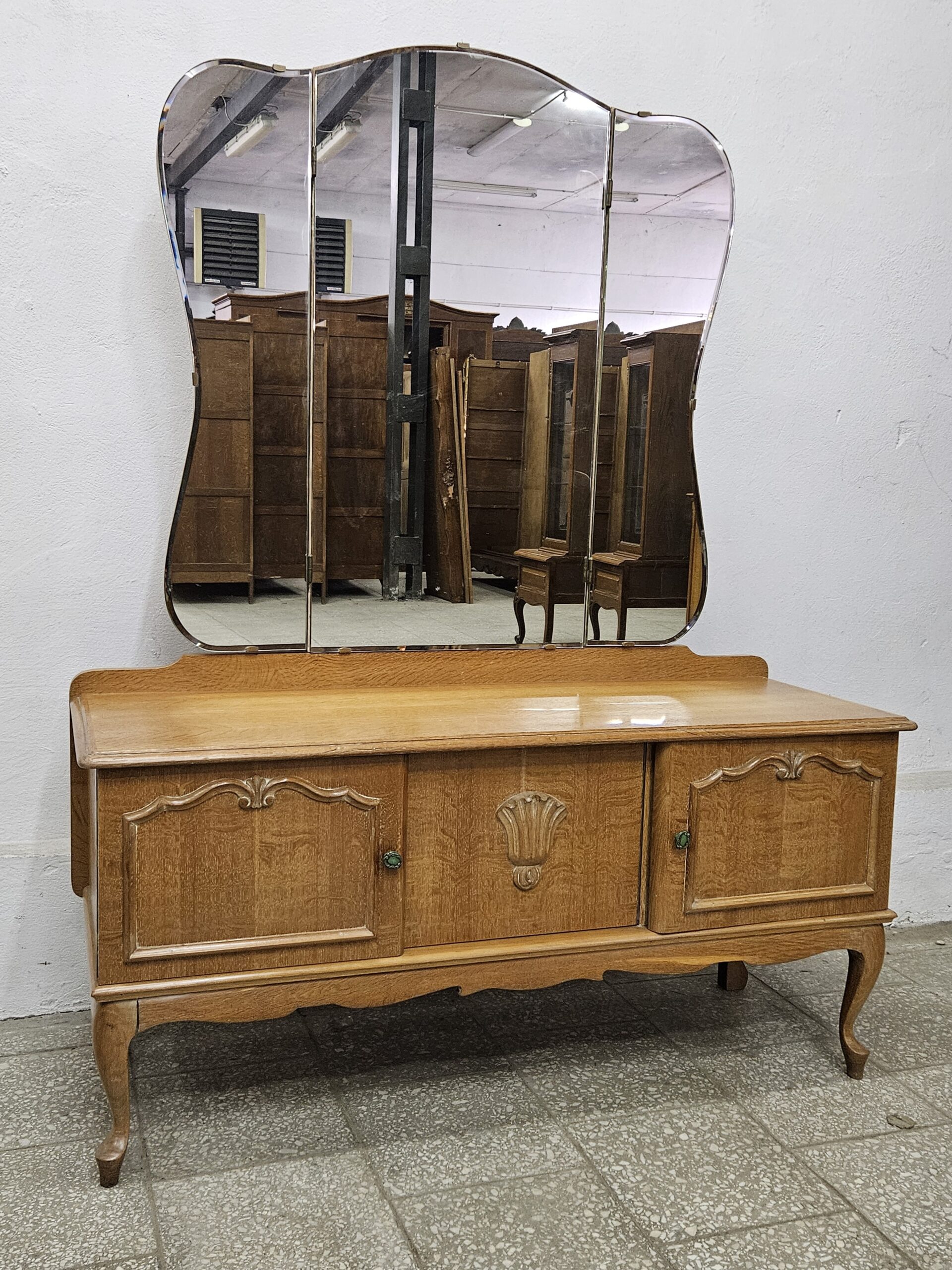 Komoda z lustrem Toaletka ludwikowska Francja - obrazek 3