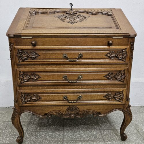 Piękny stylowy francuski sekretarzyk ludwikowski